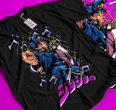 Джотаро Куджо-JoJo's Bizarre Футболка JoJo's Bizarre Adventure Аниме Футболка Мягкая 274