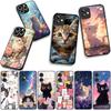 Мультяшный котенок Кошачьи глаза Милый чехол для телефона для Apple iPhone 16 15 14 Plus 13 12 Mini 17 Pro Max + ProMax 16E Air Case