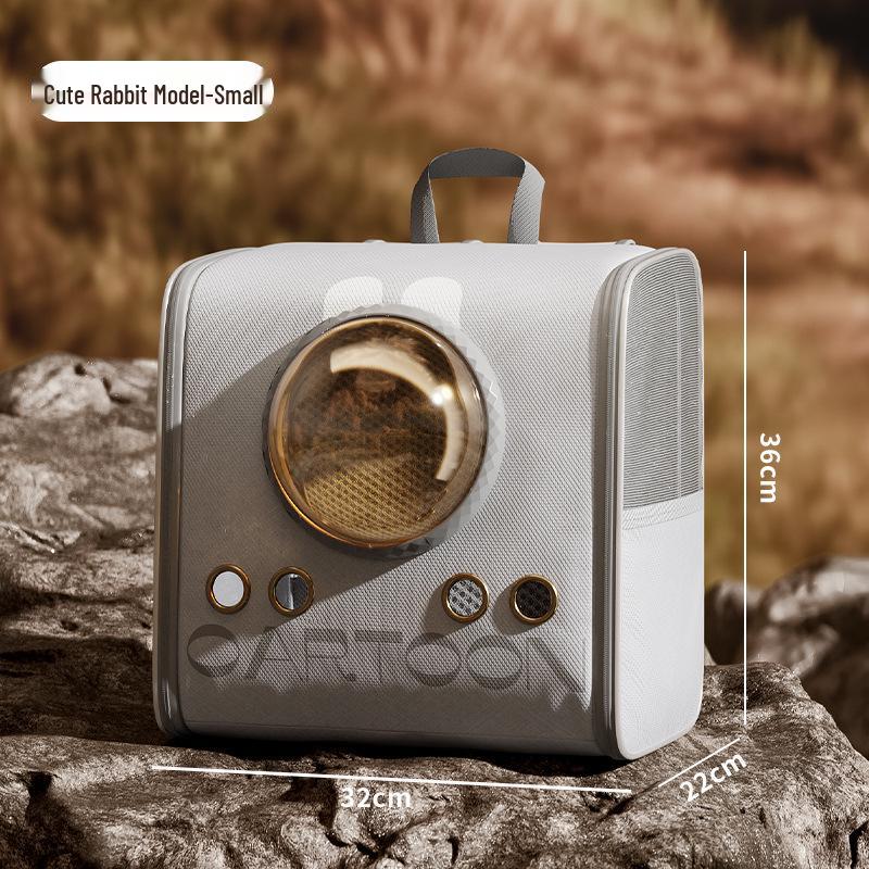 "Pet Portable Transparent Cat Backpack with Side Opening, Large Capacity, Breathable Design"