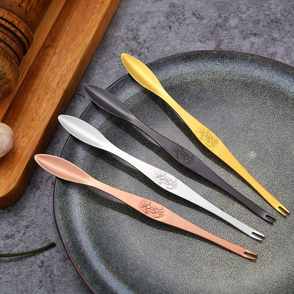 Crab and Lobster Thin Double Headed Seafood Utensils Crab Picking Tools Lobster Spoons Crab Fork
