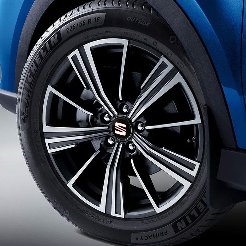 Наклейки на центральные колпачки колес автомобиля Наклейки на колпаки ступиц Для Seat Leon 5f Ibiza 6l 6j Leon 1p Cushion Altea Xl Leon Mk Автоаксессуары