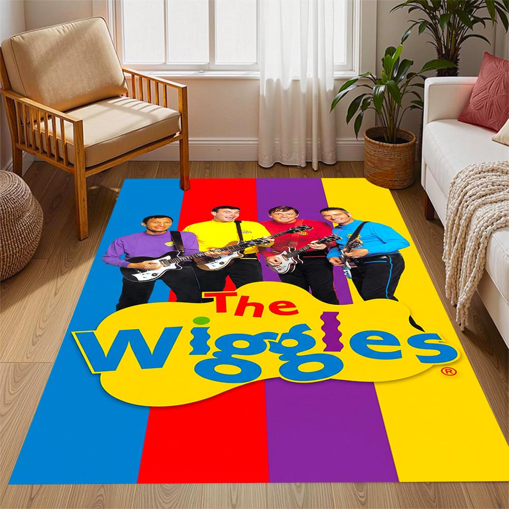 Wiggles Band Performance Area Rug Suitable for Outdoor Dining Room Decorate room Living Rooms Anti-slip Rug Anime Office Decor Spiritual Gift