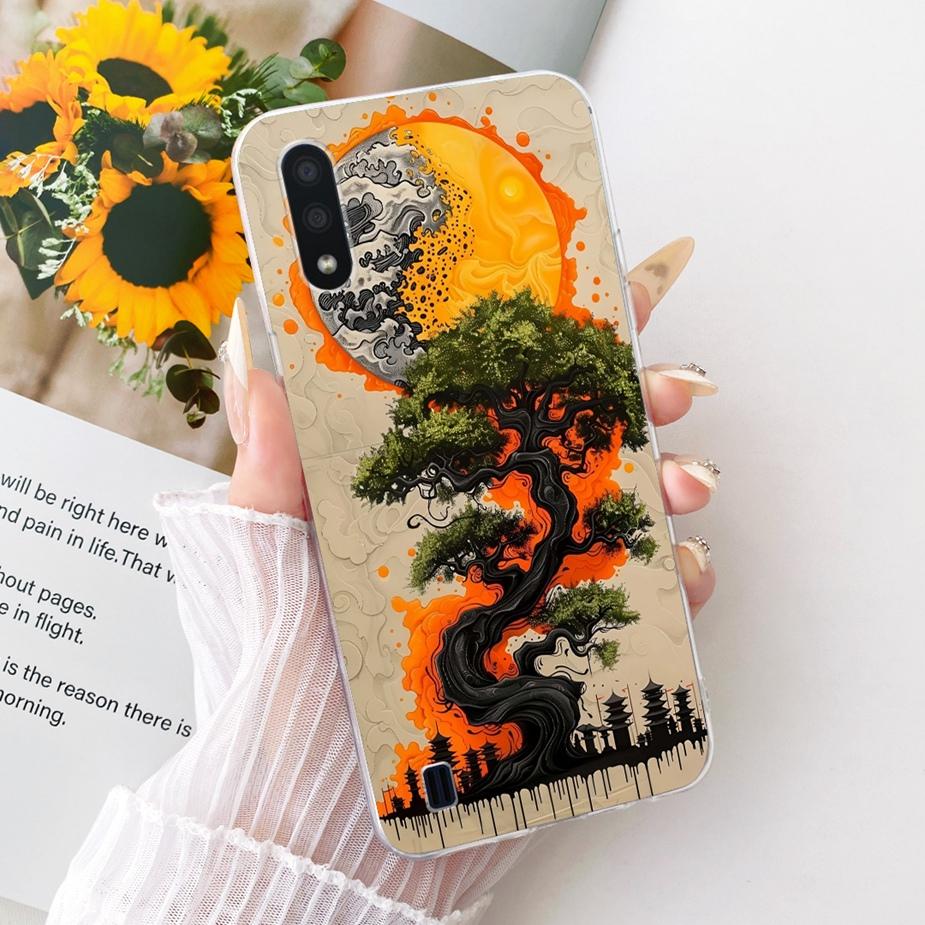 For Samsung Galaxy A01 Case SM-A015F New Luxury Painted Cover Soft Slim Phone Case For Samsung A01 M 01 Galaxy M01 Fundas Bumper