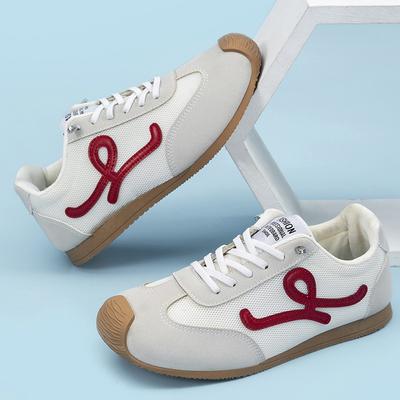 Летняя сетчатая дышащая женская новая женская обувь универсальная на плоской подошве ретро повседневная спортивная обувь