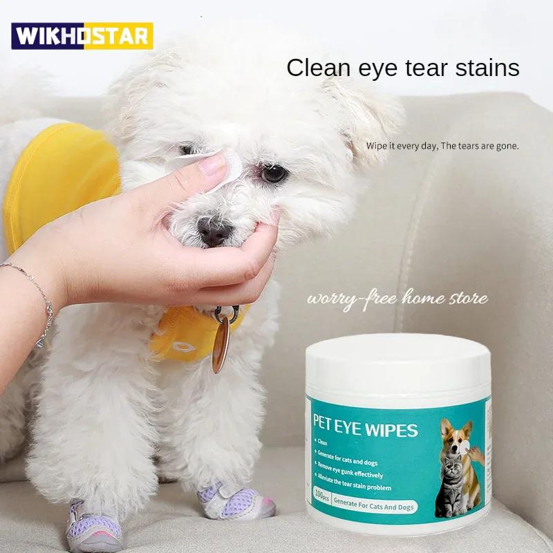 Влажные салфетки для удаления пятен от слез Уход за домашними животными Чистящие средства для удаления зубного камня Чистые средства для собак и кошек Средства для здоровой гигиены