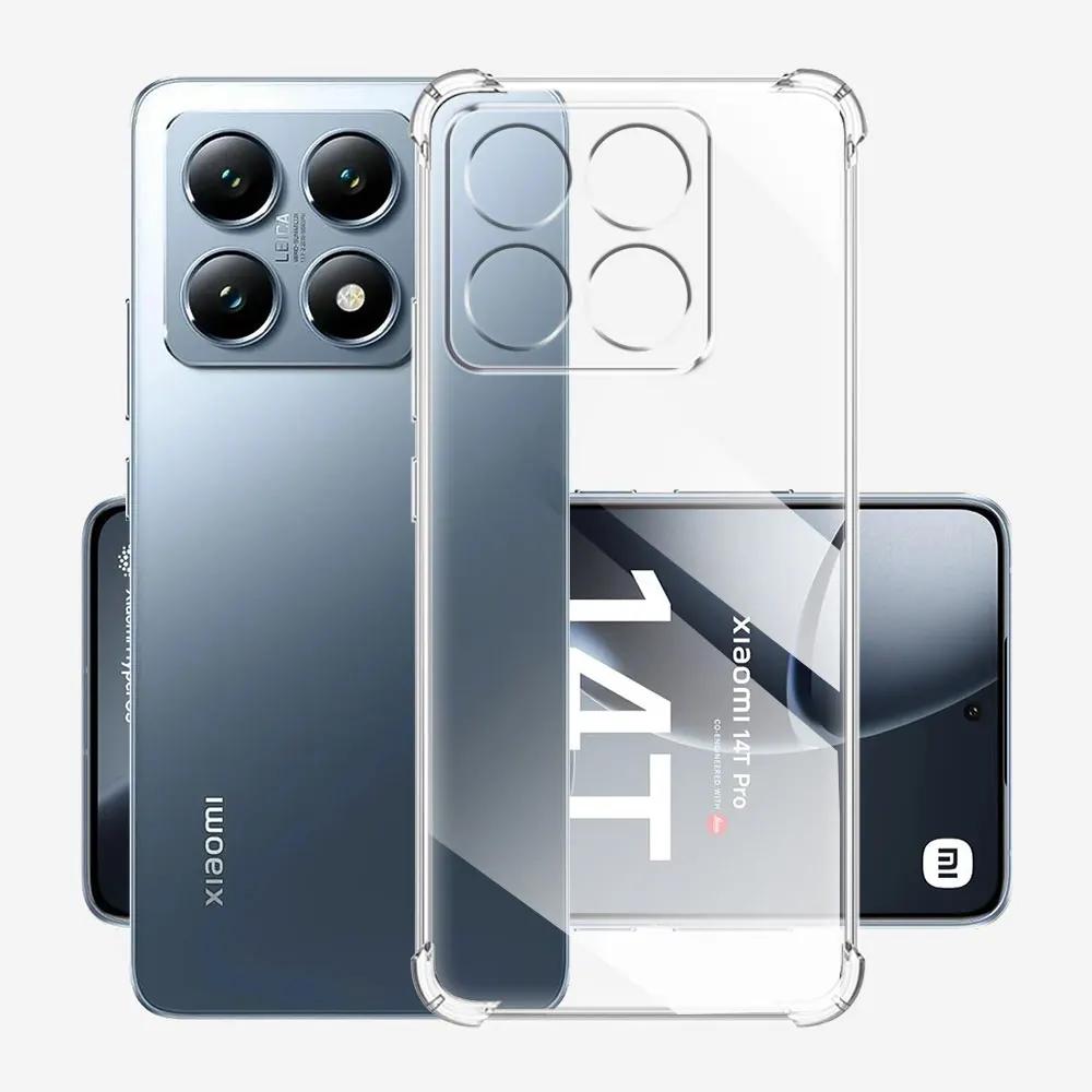 Для Xiaomi 14T Pro Чехол Прозрачный Силиконовый Мягкий Чехол Для Телефона Для Xiaomi 14T 14tPro Прозрачный Ударопрочный Защитная Подушка Безопасности Задняя Крышка