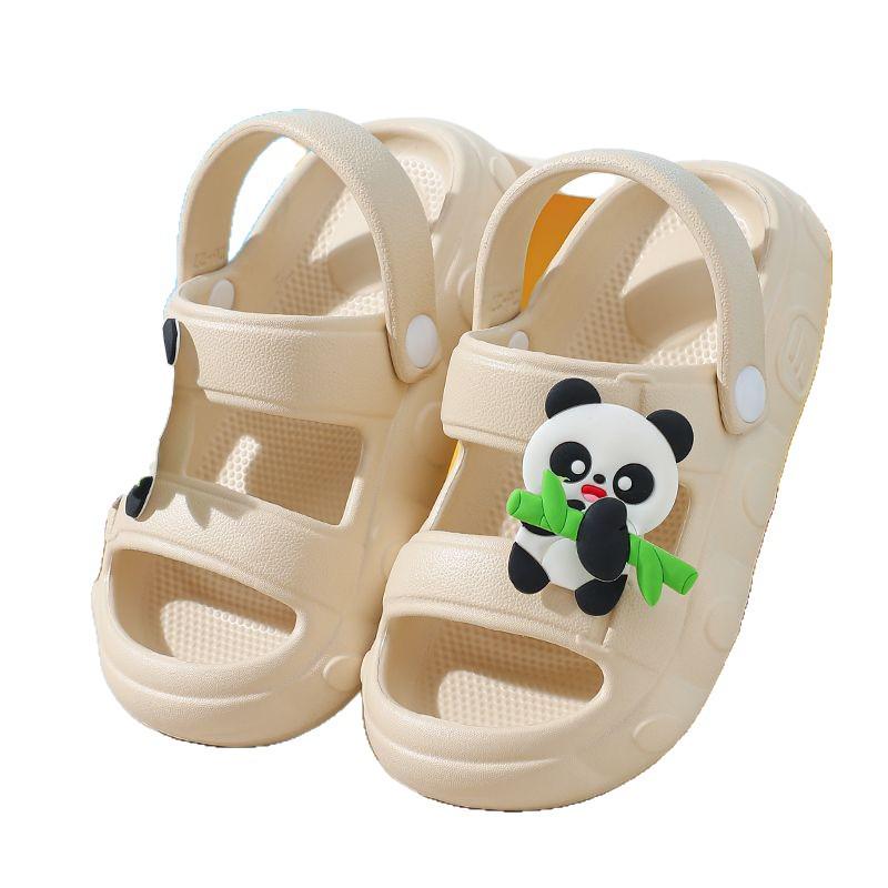 Сандалии Panda для мальчиков 2026 года, летние, с защитой пальцев - Мягкая подошва, повседневная пляжная обувь для детей младшего и среднего возраста