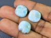 14X14MM натуральный голубой ларимар круглый кабошон драгоценный камень россыпью 3 шт. лот 31 карат. RQ-1740