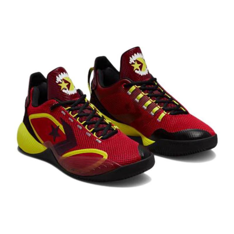 Converse All Star BB Evo Shift Low-Top Basketball Shoes Unisex Red and Yellow
