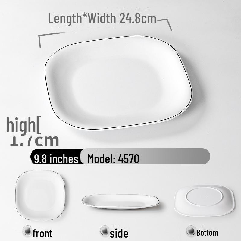 Квадратная тарелка из меламина A5 — простая и долговечная имитация фарфора для отелей, ресторанов, шведских столов и холодных блюд