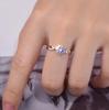 Girlfriend Wife Valentine's Gifts Silver Ring Bridal Zircon Diamond Elegant Rings