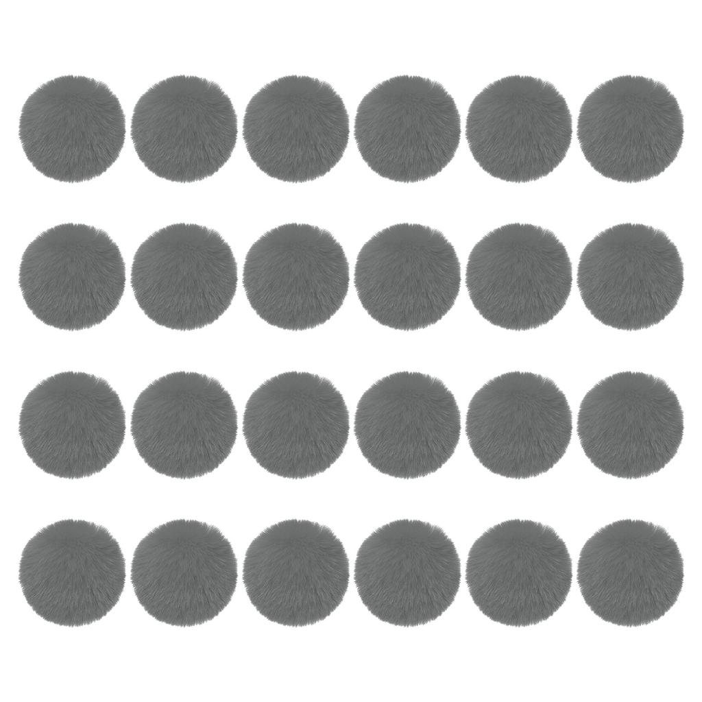 Помпоны из искусственного меха для шапок, 24 шт. пушистые мягкие меховые помпоны с эластичной петлей для брелока, вязаных шапок, шарфов, перчаток своими руками