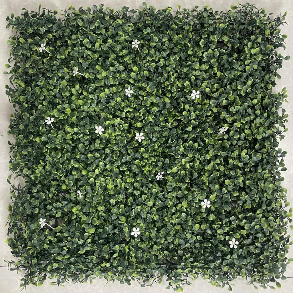 50×50cm Artificial Green Plant Wall - Plastic Vertical Garden, Fake Flower Wall, Synthetic Turf Background