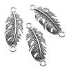 10 Pieces Connector Jewelry Findings Components Bracelet Vintage Feather Connector 35x14mm B13849