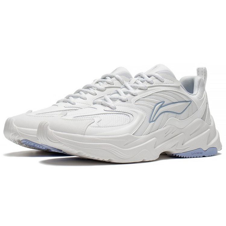 Li Ning Qixing износостойкие нескользящие легкие низкие кроссовки мужские кроссовки белые серые ARLS023-2