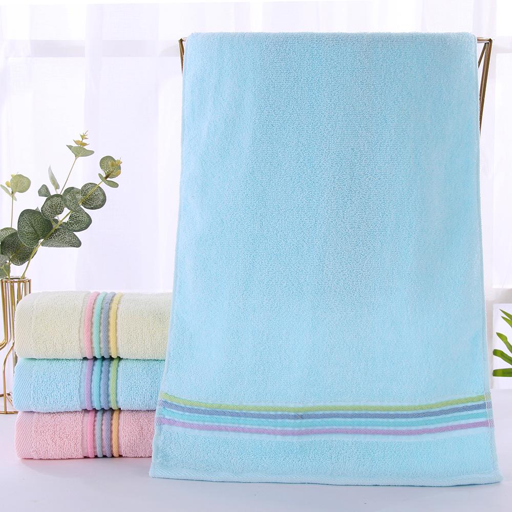 Мягкое, впитывающее полосатое полотенце для лица - хлопковая смесь для домашнего использования