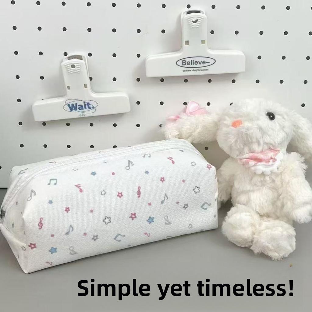 Простой черный пенал с высокой эстетической привлекательностью, милая косметичка для студентки, сумка для хранения канцелярских принадлежностей большой вместимости