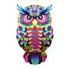1 шт., 4-цветное настенное украшение с совой из железа, подвесной орнамент, подвеска для внутреннего и наружного домашнего сада