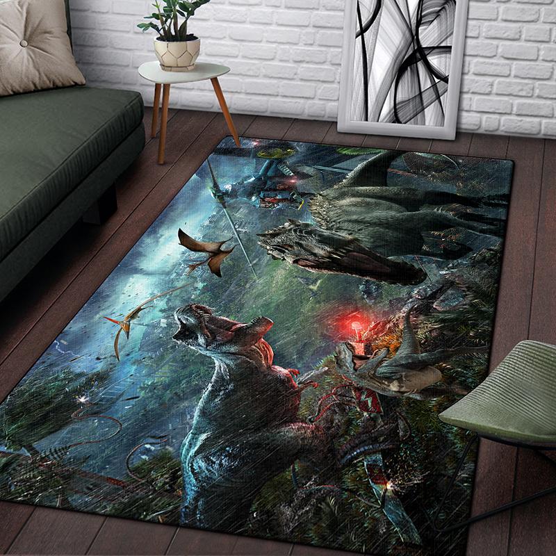 3D динозавр Юрского периода Дракон узор декоративный квадратный ковер современный дом гостиная пол матовый ковер для спальни художественный коврик для плаката