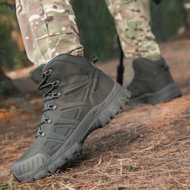 Men's Climbing Shoes Tactical Boots Waterproof Military High Quality Motorcycle Hunting Hiking Shoes Breathable Boots