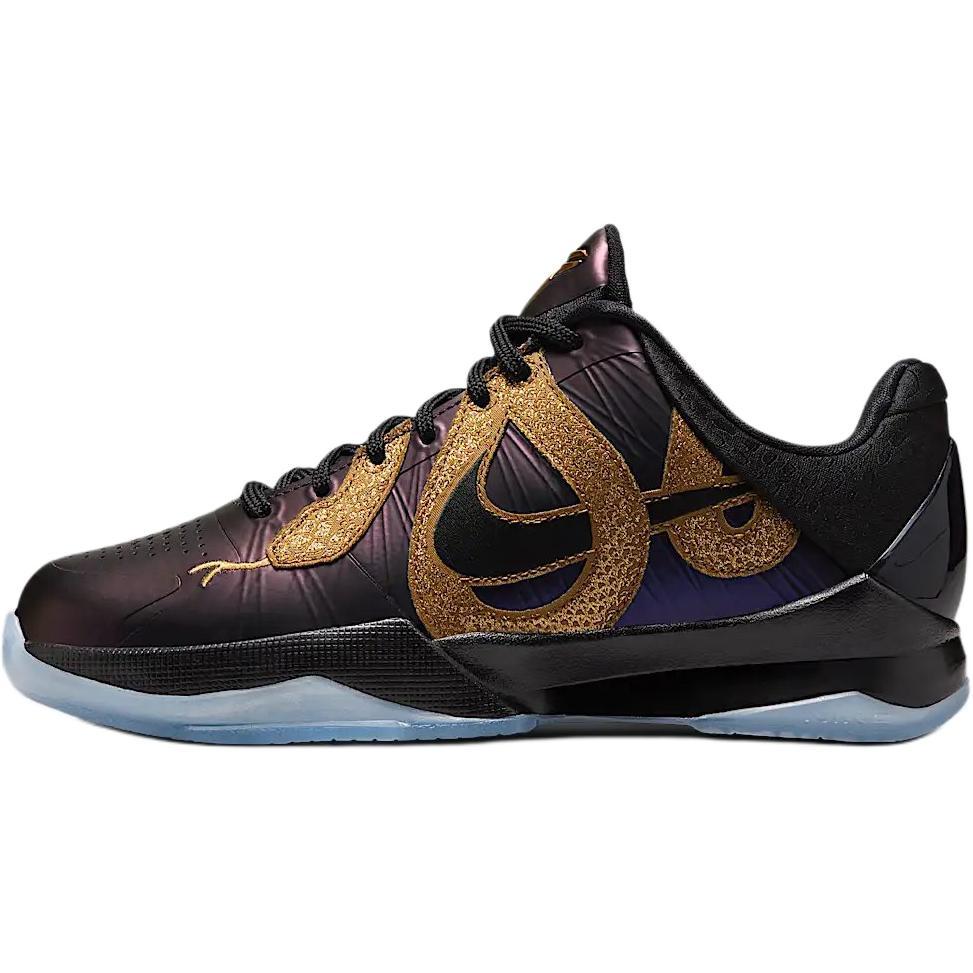 Nike Zoom Kobe 5 для школьников 'Год Манбы - Баклажан' (унисекс) Баклажановый / Черный / Металлический Золотой Детские Баскетбольные Кроссовки HM3753 500