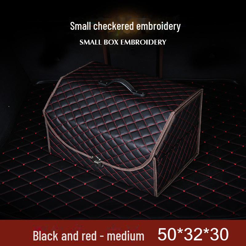 Складной кожаный ящик для хранения в багажнике автомобиля со съемными отсеками