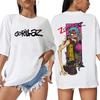 Футболка с группой Gorillaz Мужская Женская Рок Мода Оверсайз Уличная Одежда Женская Высокое Качество Мягкий Хлопок Короткий Рукав Футболка