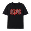 2025 ACDC Rock American Street Hip-hop Punk Vintage Printed Cotton Short Sleeve T-shirt Black T-shirt High Quality
