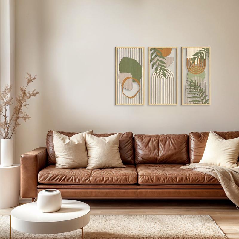 3 шт./Набор Поделки Подвески для гостиной Украшения Абстрактное искусство Декоративные Несколько стилей Сделай сам Деревянные Ручной работы Домашнее украшение