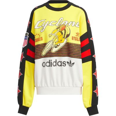 adidas Оригинальная толстовка Originals FW25 для велоспорта, свободного кроя, пуловер с круглым вырезом, унисекс, KG3145