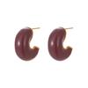 GEMCHIC Women's French Minimalist Earrings Stainless Steel Hoops Geometric Fashion Jewelry for Daily Office Party