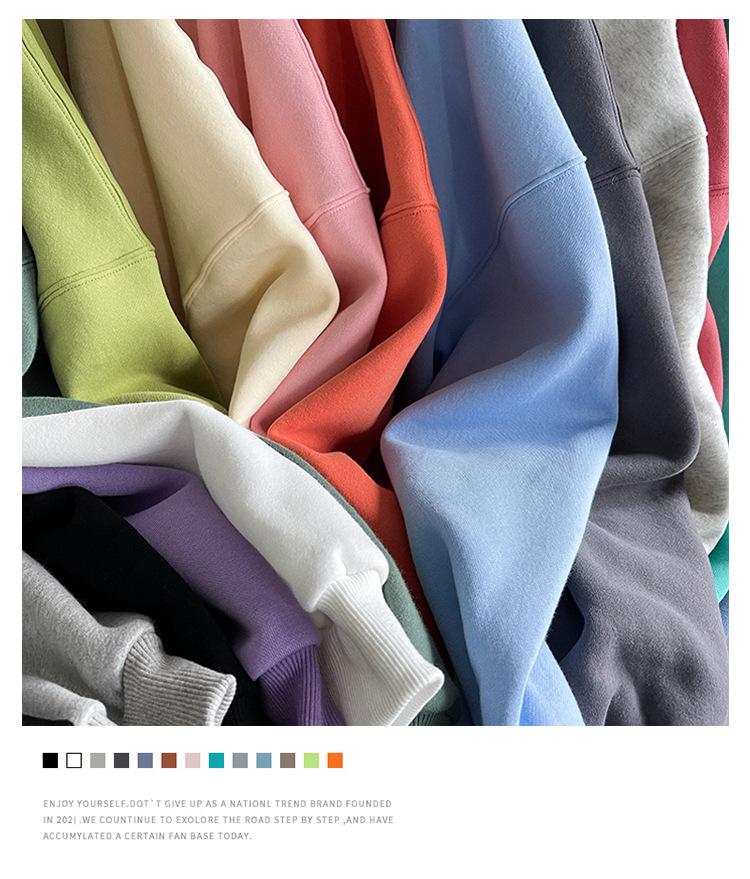 Мужская свободная толстовка с круглым вырезом в гонконгском стиле - тренд весны/осени, большой размер, цветной низ сверху