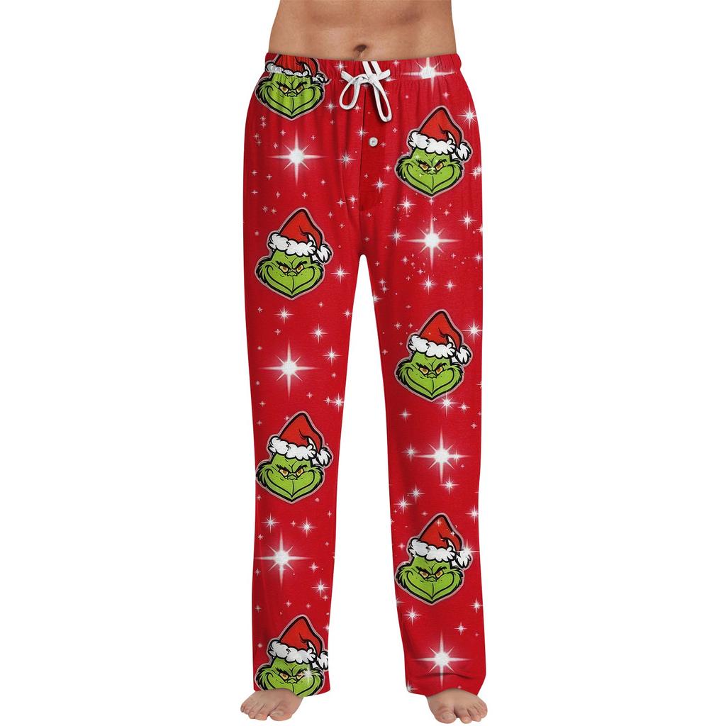 Men's Allover Printed Home Pants Sleeping Pajama Pants Long Pants Pajama Pants Yoga Pants