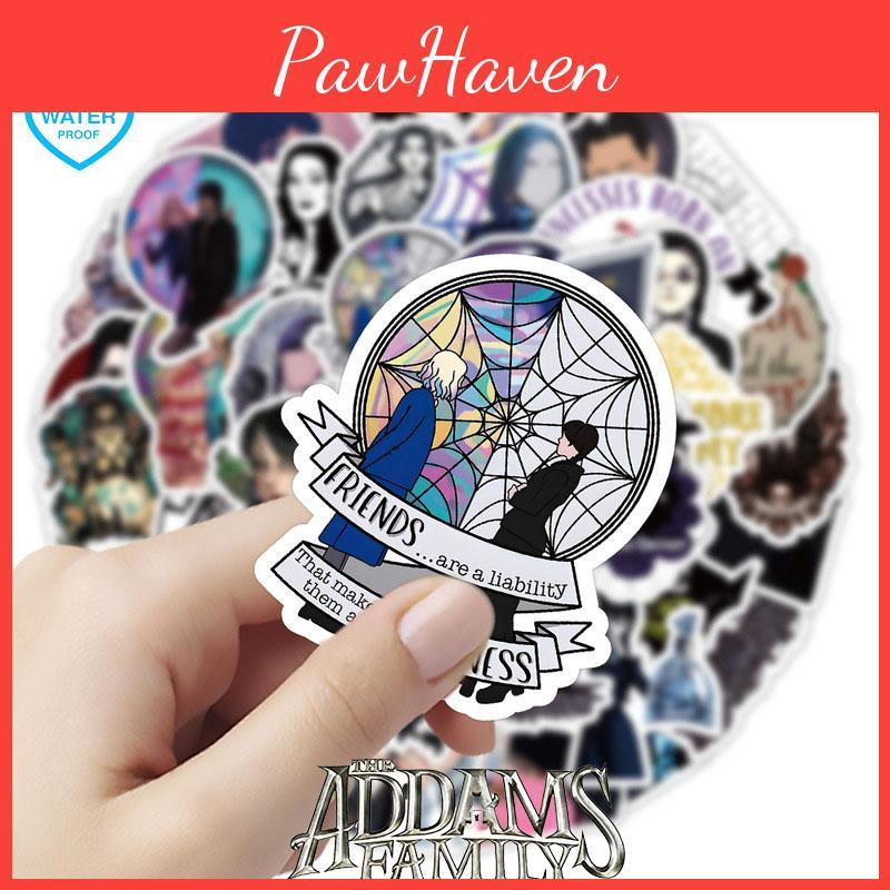 50 шт. Водонепроницаемые наклейки с Аддой Венсдей для украшения чемодана