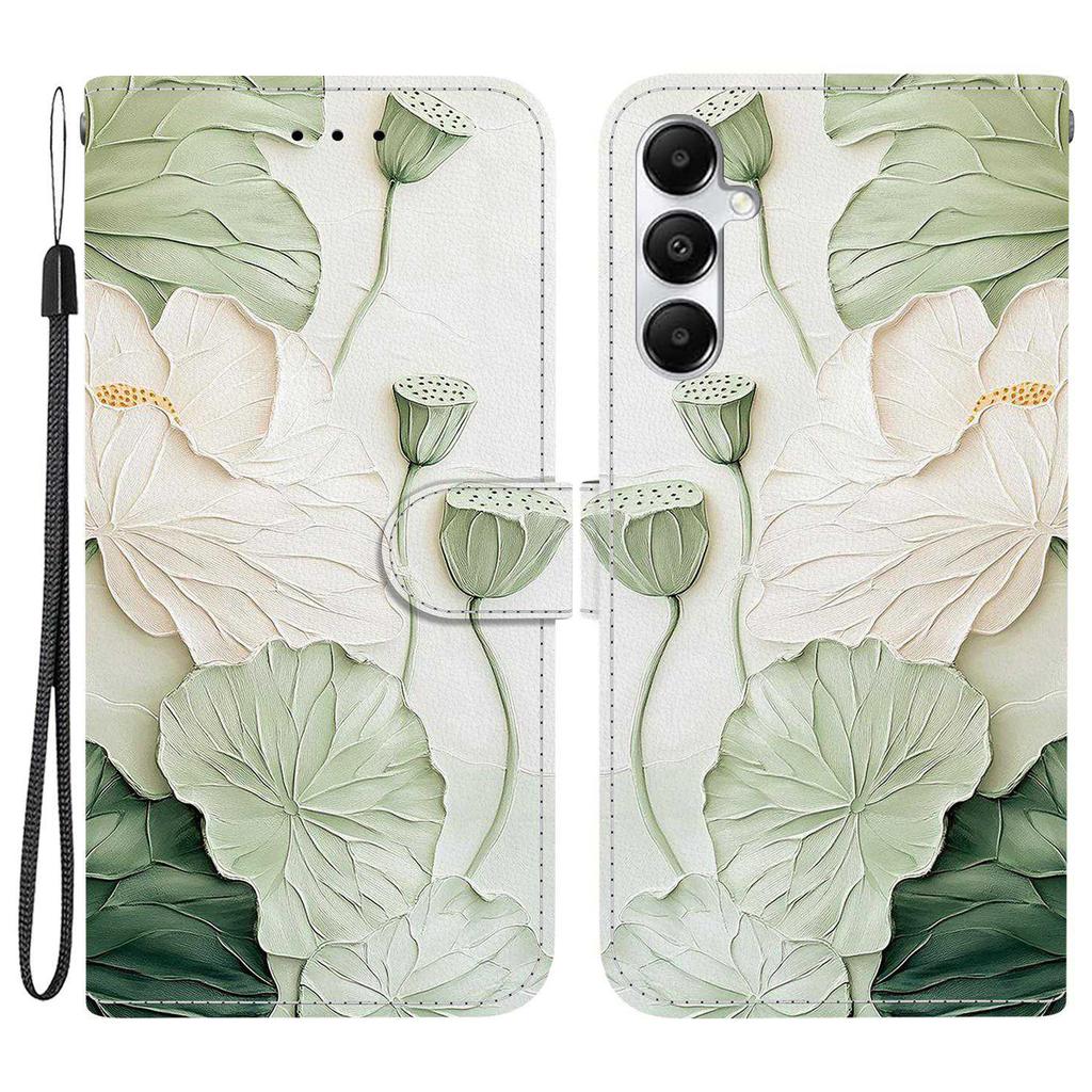 Чехол-кошелек для Samsung Galaxy A17 5G, кожаный чехол-подставка с принтом и ремешком