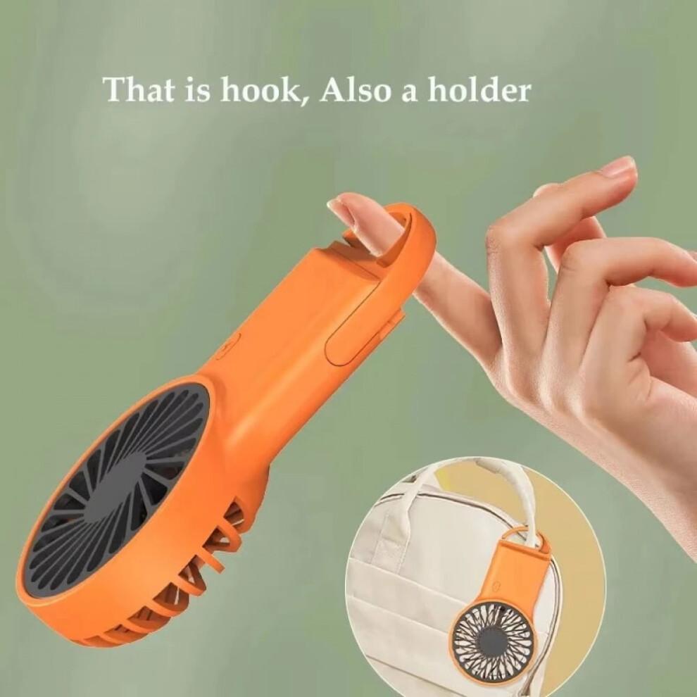 Summer New Mini Wind Air Cooling Hand Portable Usb Desktop Rechargeable Handheld Fan with Hook,Cool Foldable Desktop Fan