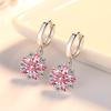 New Flower Zircon Earrings Temperament Petal Earrings