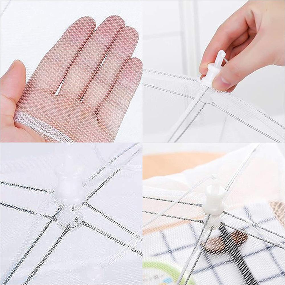 Складная кухонная сетка для пищевых продуктов, антимушиные пищевые покрытия, палатка, многоразовая складная крышка, защищающая от насекомых, сетка для защиты пищевых продуктов