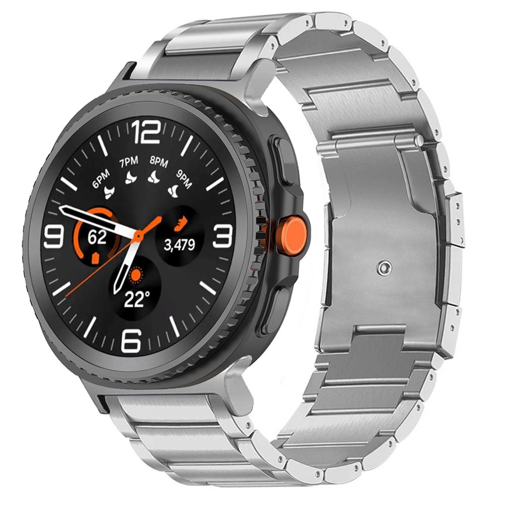 Ремешок без зазоров для Samsung Galaxy Watch Ultra2 Титановый ремешок Мужской Роскошный Бизнес-браслет для Samsung Galaxy Ultra 47 мм Ремешок для запястья