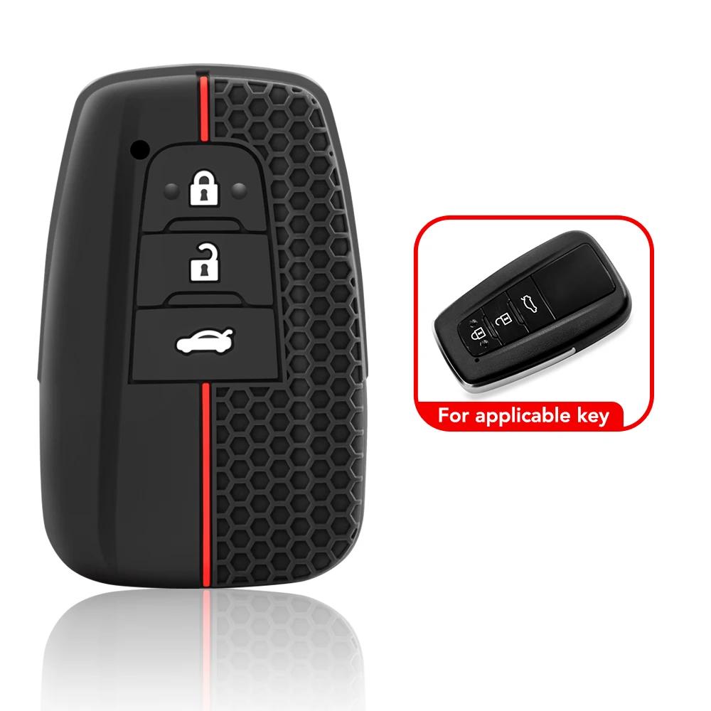 Чехол для автомобильного ключа, защитный силиконовый чехол для ключа, автомобильные аксессуары для Toyota Prius Camry Corolla C-HR CHR RAV4 Prado 2018 2022