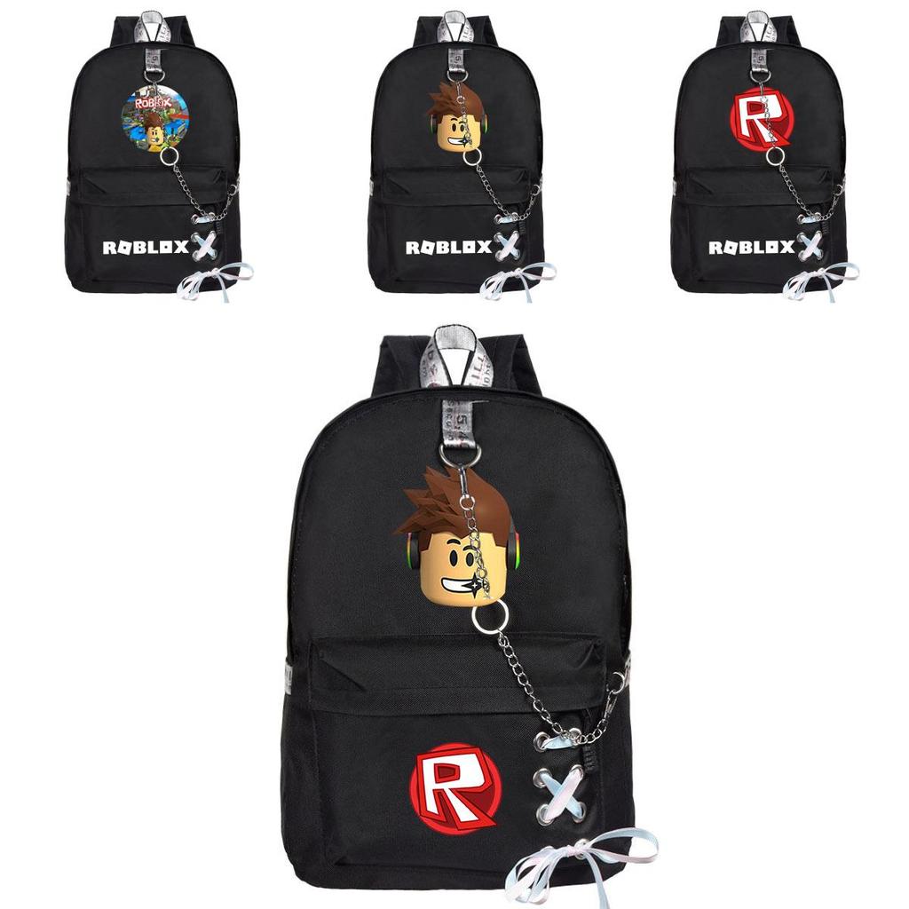 Рюкзак из ткани Оксфорд с принтом Roblox и уникальным дизайном с цепочкой для студентов