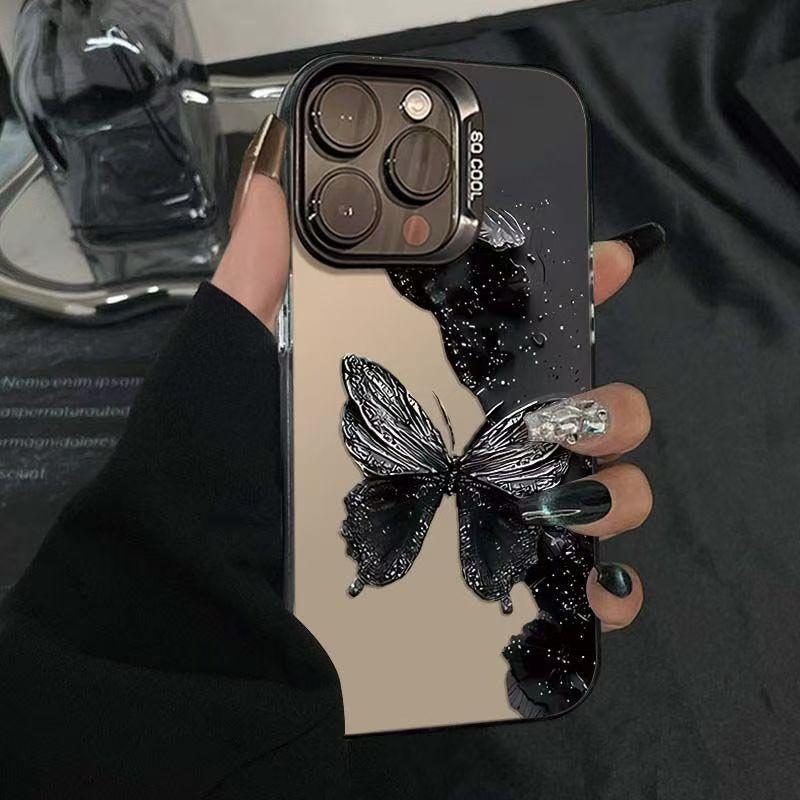 Dark Aesthetic Butterfly Phone Case for IPhone 17 Air 16 15 14 11 Pro Max Plus 13 12 Mini Xs 8 7 Bumper Shockproof Coque Cover