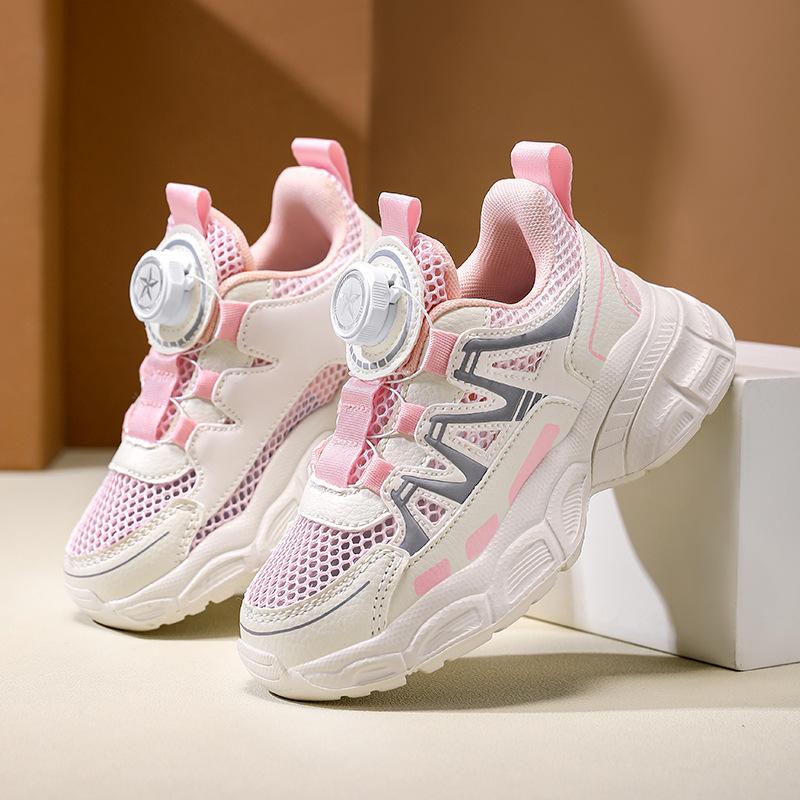 Girls Shoes Spring and Summer New Breathable Mesh Girls Lightweight Versatile Dad Shoes Children's Fashion Casual Sports Shoes