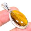Tiger Eye Handmade 925 Sterling Silver Jewelry Pendant 1.81" M6Q55
