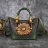 Летняя винтажная женская сумка из искусственной кожи, роскошные сумки с цветочным принтом, сумка через плечо для мамы, подарок для женщин, повседневная сумка для покупок