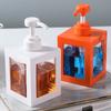 Square Lotion Dispenser Bottles Transparent Cosmetic Container Durable Soap Pump Dispensers Travel