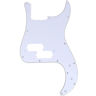 Musiclily Pro 13-отверстий пикгард для 4-струнного Fender Japan Precision Bass PB, 3-слойный белый