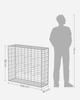 SONGMICS Gabion Basket, Metal Gabion Cage with 5 x 10 cm Mesh for Stones, Galvanised, Garden Decor Wall Partition, 100 x 90 x 30 cm, Silver