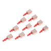 10Pcs A03 Right Angle Pcb Latching Push Button Switch Dpdt Double Pole 6 Pin Self-Locking Key Power Switches