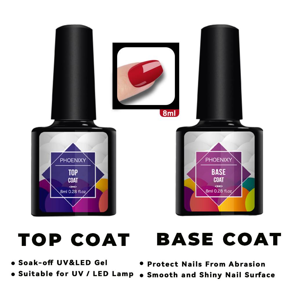PHOENIXY Набор гелей для ногтей с сушкой ногтей Светодиодная УФ-лампа Сушилка для набора лака для ногтей Долговечная цветная полуперманентная основа для замачивания УФ-светодиодный набор для дизайна ногтей DIY